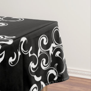 Nappe Mariage gothique noir et blanc