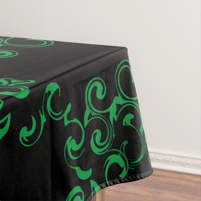 Nappe Mariage gothique noir vert (In Situ)