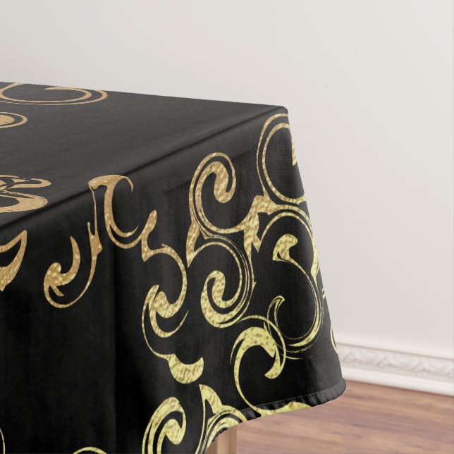 Nappe Mariage gothique or et noir (In Situ)