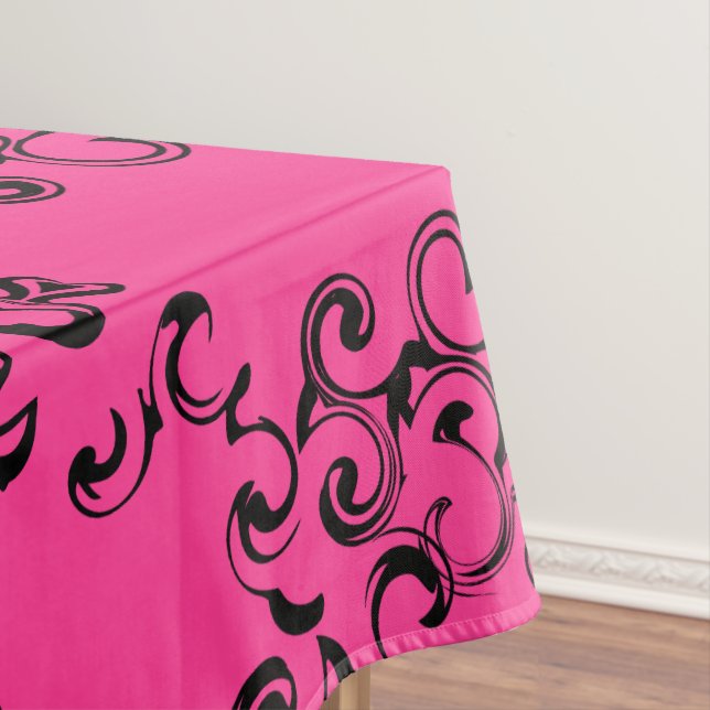 Nappe Mariage gothique rose chaud et noir (In Situ)