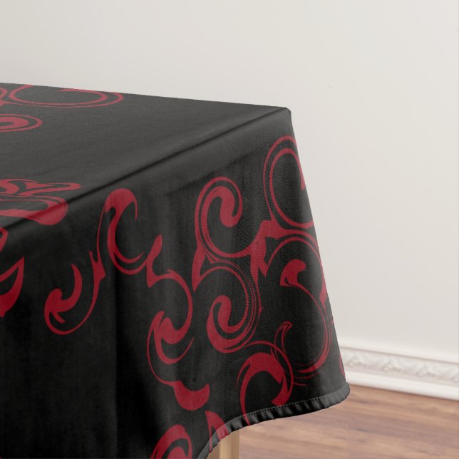 Nappe Mariage gothique rouge et noir (In Situ)
