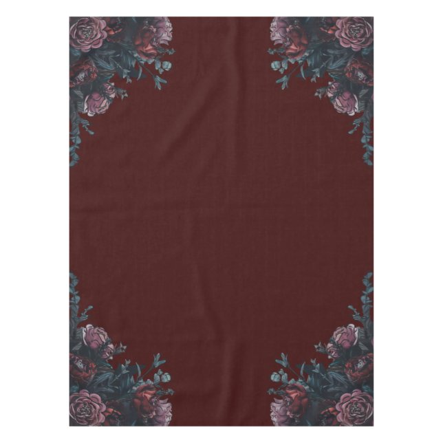 Nappe Maroon foncé Mauve Gothique Mariage élégant (Devant)