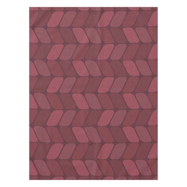 Nappe Maroon vintage diagonale rectangulaire (Devant)
