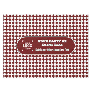 Nappe Maroon & White Diamond - Votre Logo Business Event