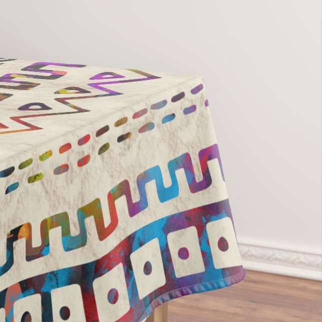 Nappe Maya/motif doux aztèque d'aquarelle (In Situ)