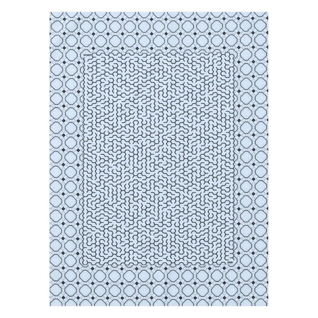 Nappe Maze Hexagon bleu (Devant)