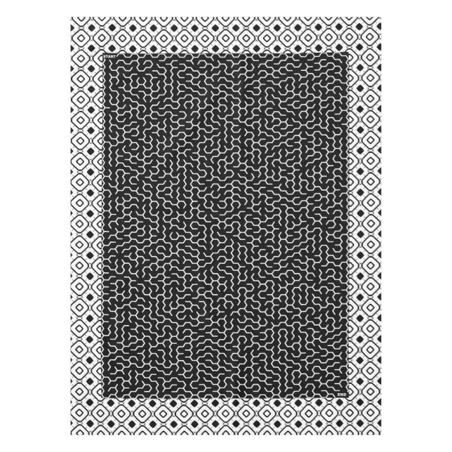 Nappe Maze hexagone noir (Devant)