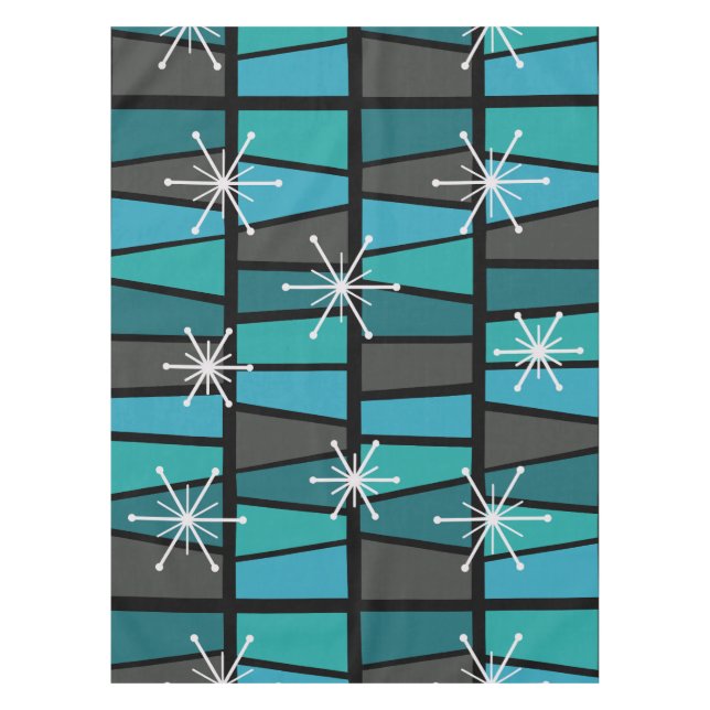 Nappe MCM géométrique Abstrait Turquoise Turquoise (Devant)