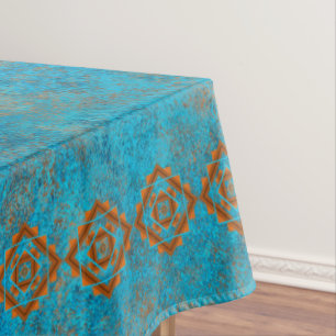 Nappe Médaille Géométrique Turquoise Crêtes de la Montag