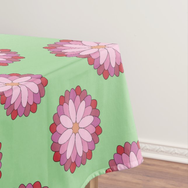 Nappe Médaillon asiatique rose pastel Floral (In Situ)