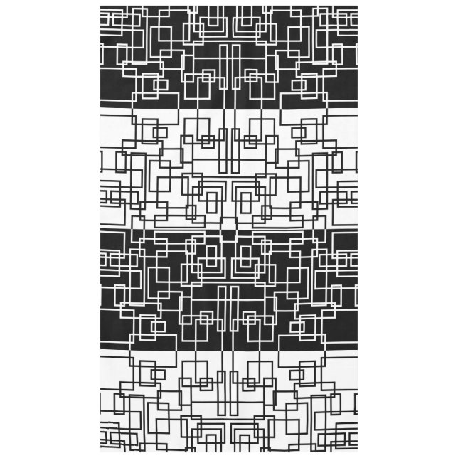 Nappe Mélange BW Carré géométrique moderne (Devant)