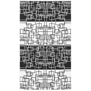 Nappe Mélange géométrique moderne de BW de carrés