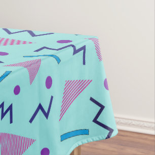 Nappe Memphis Style Géométrique Bleu 80s 90s