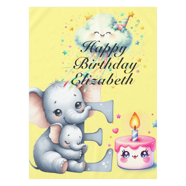 Nappe Mère et bébé Joyeux anniversaire (Devant)