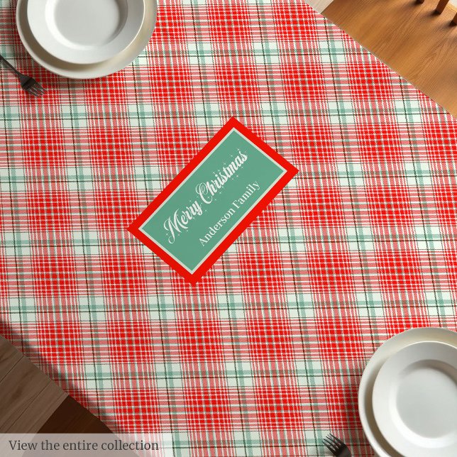 Nappe Merry Christmas Tablecloth Monogram Gift Idea (Merry Christmas Tablecloth Monogram Gift Idea)