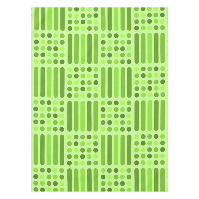 Nappe Mi-siècle Cercles modernes Lignes Chartreuse (Devant)