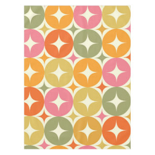 Nappe Mi-Siècle des éclats sur des cercles colorés Motif