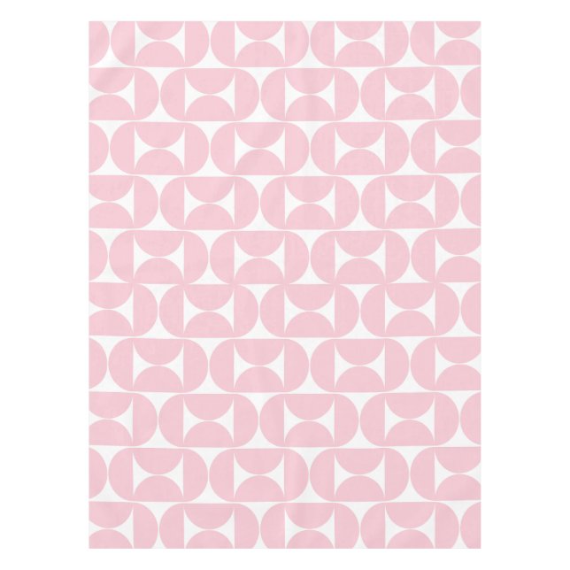 Nappe Mi-Siècle Moderne Bébé rose et blanc Motif (Devant)