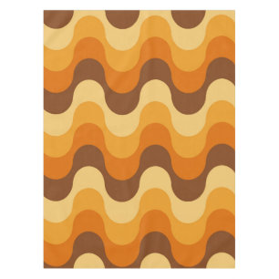 Nappe Mi-siècle Moderne des années 1970 Wavy Stripe Moti