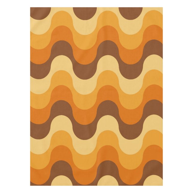 Nappe Mi-siècle Moderne des années 1970 Wavy Stripe Moti (Devant)