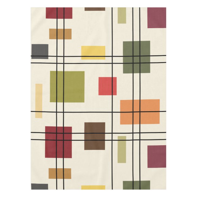 Nappe Mi-siècle moderne géométrique 1 (Devant)