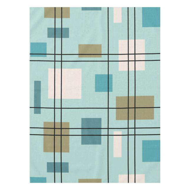 Nappe Mi-siècle moderne géométrique 5 (Devant)