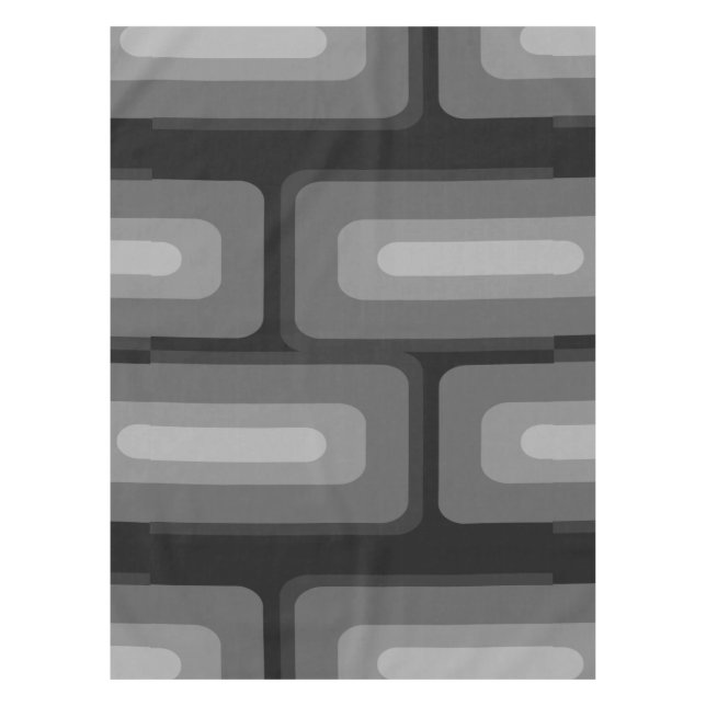 Nappe Mi-Siècle Moderne Long Rectangles gris foncé (Devant)