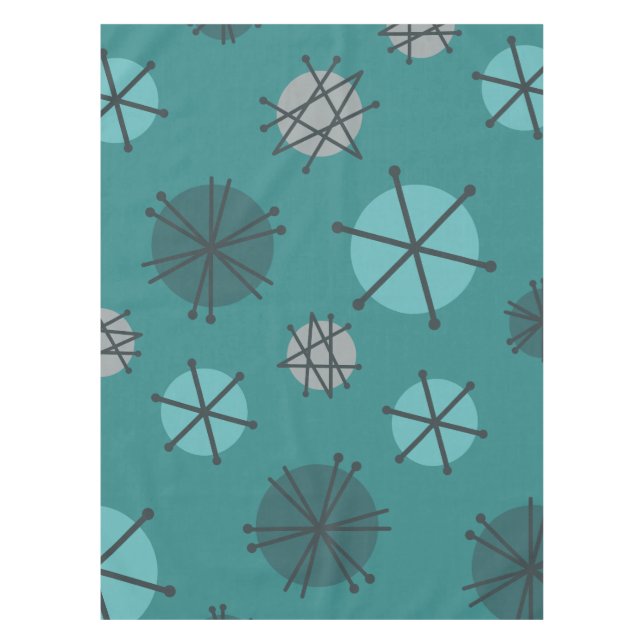 Nappe Mi-Siècle Moderne Starburks Turquoise (Devant)