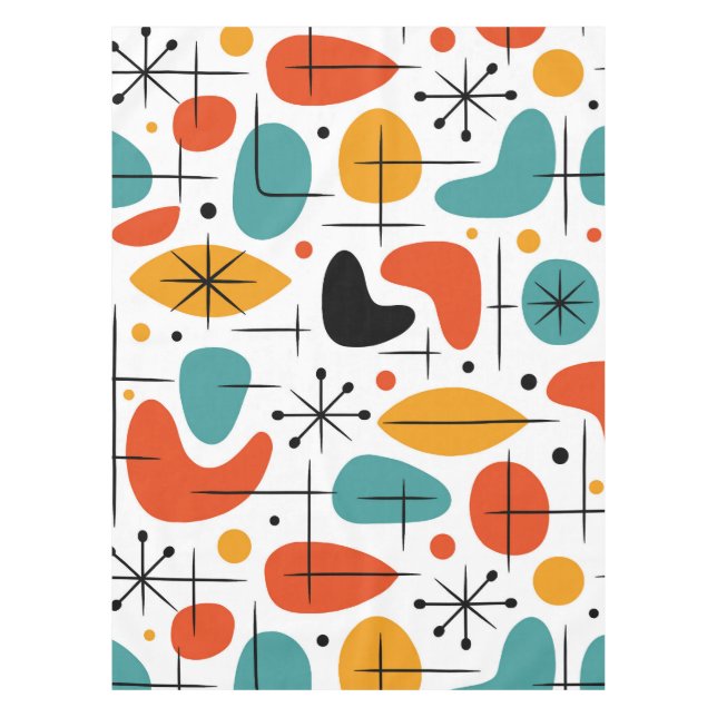 Nappe Mid Century Modern Starburst Pattern (Devant)