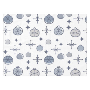 Nappe Mid Century Moderne Rétro Art de Noël Argent