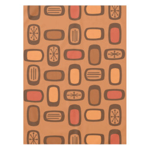 Nappe Midcentury MCM Rounded Rectangles Burnt Orange