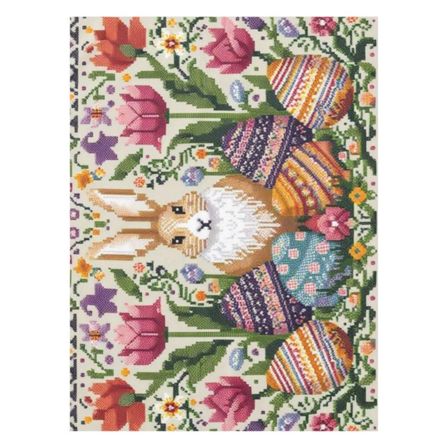 Nappe Mignonne/Colorée Printemps/Pâques (Devant)