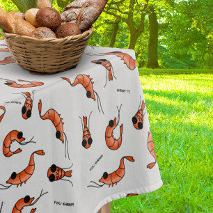Nappe mignonne de fruits de mer de kawaii de