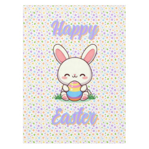 Nappe Mignonne lapin de printemps/Pâques avec oeuf
