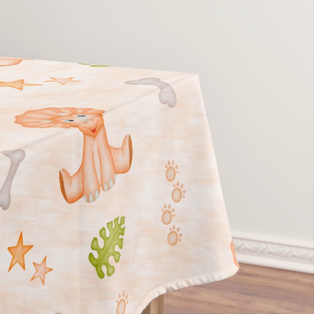 Nappe Mignons Dinosaures Enfants Orange (In Situ)