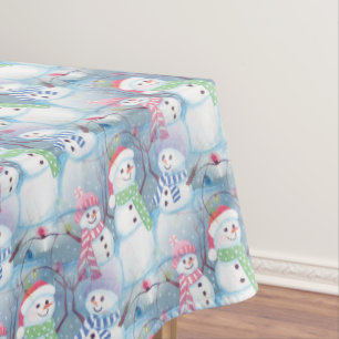 Nappe Mignons hommes de neige de la saison hivernale amu