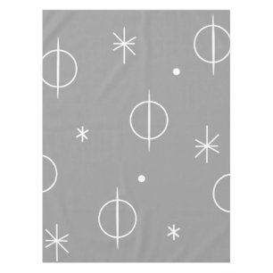 Nappe Milieu du siècle moderne Cercles Abstraits Étoiles