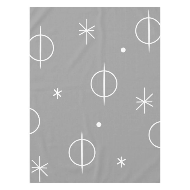 Nappe Milieu du siècle moderne Cercles Abstraits Étoiles (Devant)