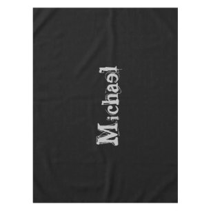 Nappe Mini-moderne nom monogramme noir blanc tabl