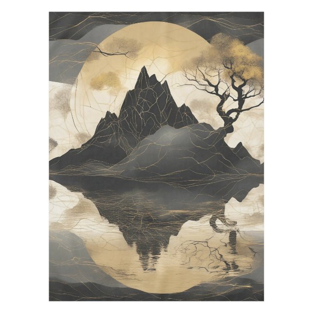Nappe Misty Mountain Black & Gold (Devant)