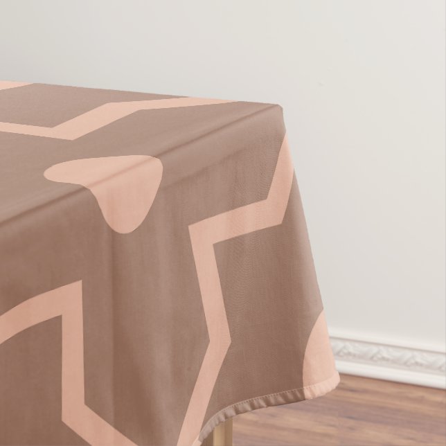 Nappe Mocha Mousse Mocha moderne Dusty rose forme géomét (In Situ)
