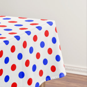 Nappe Modèle à points blancs rouges et bleus