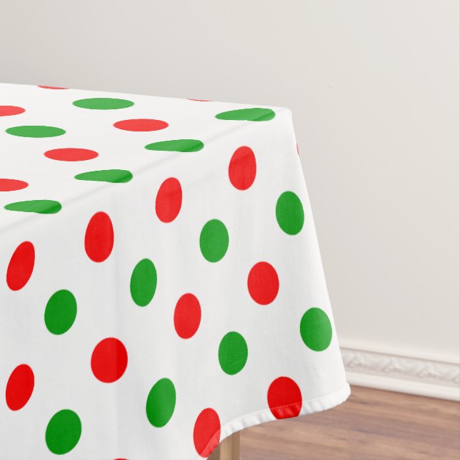 Nappe Modèle à pois blancs rouges et verts  (In Situ)