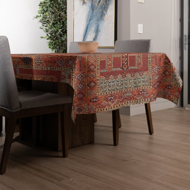 Nappe Modèle de tapis oriental en orange (Créateur téléchargé)