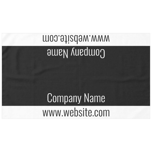Nappe Modèle de texte noir et blanc pour les entreprises (Devant (Horizontal))