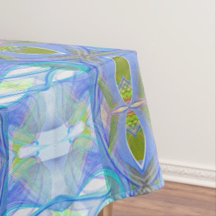 Nappe modèle ethnique bleu de fractale