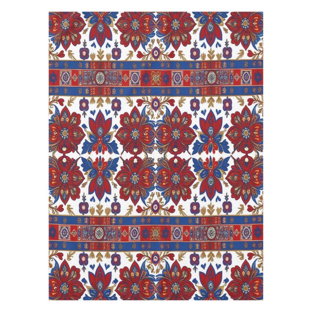 Nappe modèle ethnique serbe sans couture (Devant)