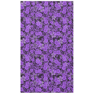 Nappe Modèle floral 15.Purple.b Black BG