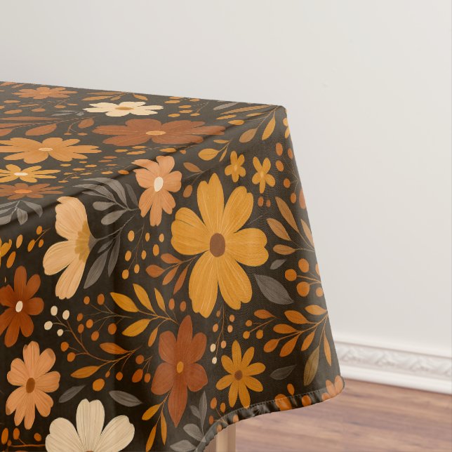 Nappe Modèle Floral Automne vintage - Fleurs Automnes (In Situ)