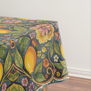 Nappe Modèle floral de citron vintage de William Morris